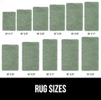 GORILLA GRIP Bath Rug Mat 60x24, Soft Absorbent Chenille, Quick Dry Microfiber Mats, Rubber Backing Washable Shower Floor Rugs, Bathmat Runner, US Designed Bathroom Home Decor Accessories Sage Green
