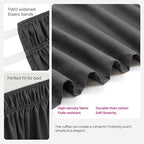 RIMELA Dorm Bed Skirt Twin XL 32 Inch Drop, Easy to Install Extra Long Wrap Around Elastic Dust Ruffle, Dark Grey Bedskirt Solid Silky Fabric Machine Washable (Twin XL 80“L x 39”W & Twin 75“L x 39”W)
