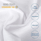 Cot Size Mattress Protector Waterproof,Smooth Top Mattress Protector for Kids,Breathable Skin Friendly and Noiseless Fitted Sheet,Viscose Terry Mattress Cover