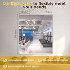 LOAAO Gym Mirror, 55.91"x16.54"-3 PCS Mirror for Gym, Flexible Combination, Tempered Glass, Gym Wall Mirror for Home Gym, Dance Studio, Yoga Room, Garage Gym, Workout Room