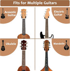 SNIGJAT 2 Pack Hardwood V-Shaped Guitar Holder Wall Mount - Hangs Acoustic, Electric & Bass Guitars