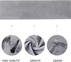 BALCONY & FALCON Velvet Table Runner 14"x118" Silver Gray Luxury Machine Washable Farmhouse Vintage Runner for Table Dining, Party, Wedding, Birthday, Easter, Thanksgiving & Christmas & Home Décor