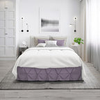 Nestl Grayish Purple Bed Skirt Cal King Size, Pinch Pleat Cal King Bed Skirt, 14" Inch Drop Cal King Bedskirt, Hotel Quality Bed Skirts, Microfiber Bedskirt for Cal King Bed, Grayish Purple Bed Skirt