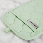 KITCHENAID Quilted Cotton Terry Cloth Oven Mitt, Pot Holder, Kitchen Towel 4-Pack Set, Heat Resistant, Silicone Grip, 16"x26", 7"x13" & 7"x10", Pistachio