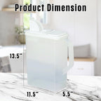 Buddeez Bulk Food Storage Container - 8 Quart All Purpose Clear & Large Pantry and Kitchen Organization and Storage - Cereal, Flour, Sugar, Rice Dispenser, EZ Grip Handle, EZ Pour Spout (White Lid)