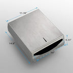 Paper Towel Dispenser Wall Mount - Multifold Trifold Paper Towel Dispensers, Large Capacity Stainless Steel Tissue Holder, Suitable for Bathrooms and Public Places
