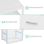 BOLUO White Closet Drawers with Open Shelf for Closet Organizers and Storage Bedroom Dorm Modern Large