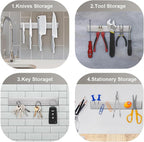 Ninonly 10 Inch Magnetic Knife Strip, Premium Stainless Steel Wall Mounted Kitchen Knives Bar,Space-Saving Powerful No Drilling Magnetic Knife Rack for Home Kitchen Utensil Holder & Tool Holder