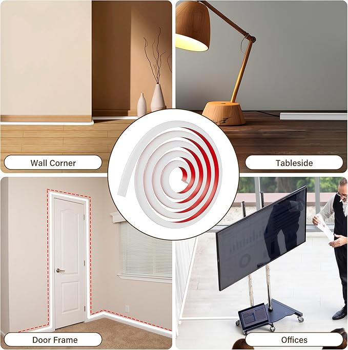 Cord Hider for Wall Mounted TV,39" One Cable Cover with Side Open, Flexible Silicone Wire Raceway Management,Self-Adhesive Cord Organizer,Wire Concealer Channel, White
