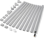 Cord Cover Wall Kit, TV Cord Hider for 1 Thick Cord, 157in Wire Covers for Cords, YCLYC Cable Hider for Wall Mount TV, Wall Cable Concealer, Cable Cover Cable Raceway 10 x L15.7”, W0.78” H0.4” Grey
