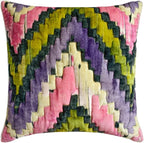 The HomeCentric King/Queen/Twin Pink & Purple Decorative Twin 53"x18" Bed Runner Without Pillow Cover, Chevron, Quilted Bed Scarf on Velvet Fabric - Artful Chevron