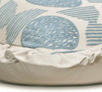 The HomeCentric King/Queen/Twin Blue Decorative Bed Runner Full 68"x18" Bed Runner with One Pillow Cover, Embroidery, Ruffles Bed Scarf on Linen Fabric - Ellara Blue
