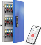 WeHere 48-Key Smart Key Lock Box Wall-Mount, Key Cabinet with Key Management App(Track Key Borrow/Return), Keypad, Bluetooth & WiFi Unlock (Sold Separately) for Commercial, School, Rental, Office