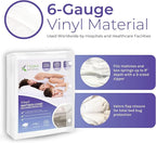6 Gauge Vinyl Bed Bug Mattress/Box Spring Cover- Waterproof Encasement- Perfect for Bed wetting (California Long Twin)