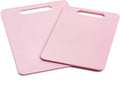 GreenLife Cutting Board Set 8x12" & 10x14", Extra Durable, Meal Prep, Non-Slip, Grip Handles, Crack Resistant, Dishwasher Safe, Reversible, Versatile Kitchen Essentials, Soft Pink