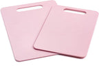 GreenLife Cutting Board Set 8x12" & 10x14", Extra Durable, Meal Prep, Non-Slip, Grip Handles, Crack Resistant, Dishwasher Safe, Reversible, Versatile Kitchen Essentials, Soft Pink