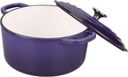 VORRINGARD Enameled Cast Iron Dutch Oven Pot with Lid, for Sourdough Bread Baking, Round Dutch Ovens, 4.5 Quart, Purple
