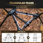 MOON LENCE Portable Camping Chair Backpacking Chair - The 4th Generation Ultralight Folding Chair - Compact, Lightweight Foldable Chairs for Hiking Mountaineering, Beach (Onyx)