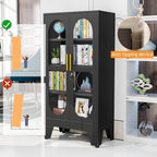 PAOFIN 47" H Locking Display Cabinet