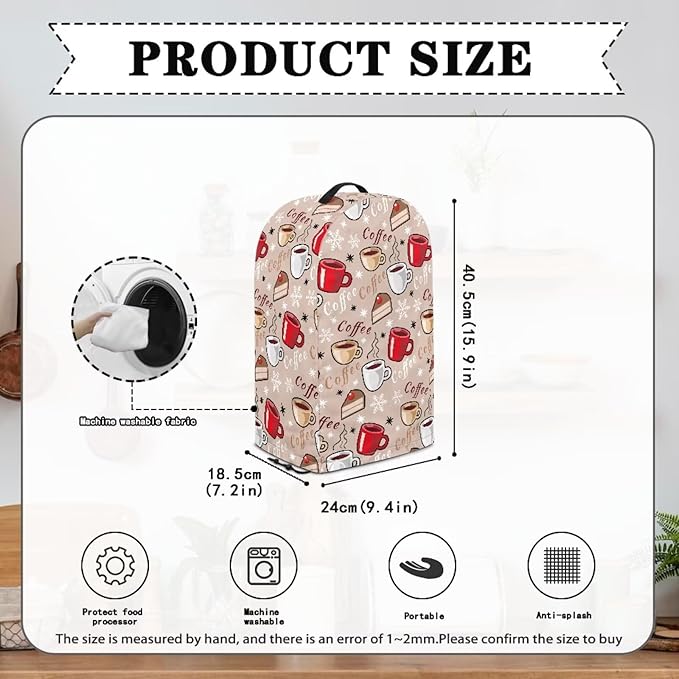 Coffee Cake Coffee Machine Dust Cover Mixer Hood Cover Blender Covers for Kitchen Counter Blender Dust Covers for Kitchen Counter Kitchen Decor