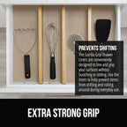 GORILLA GRIP powerGRIP Drawer Shelf and Cabinet Liner, Thick Strong Hold, Non-Adhesive Liners Protect Kitchen Cabinets and Cupboard, Bathroom Drawers, Easy Install, Breathable Mat, 20" x20', Beige