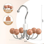 OHIYO 4-Pack 360° Swivel Hoodie Hangers with 6 Cedar Balls, Closet Organizer for Bra, Scarves, Belts, Purse & Accessories Storage