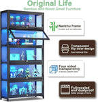 Display Cabinet with Acrylic Glass Doors 67.7'' Tall Curio Cabinet