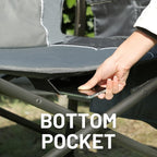 Timber Ridge XXL Upgraded Oversized Directors Chairs with Foldable Side Table, Detachable Side Pocket, Heavy Duty Folding Camping Chair up to 600 Lbs Weight Capacity (Gray) Ideal Gift