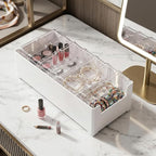 2 PCS Cable Organizer Box with 11 Standalone Cable Management Box, Charger Cord Organizer for Home/Office Desk Accessories Storage Stationery Supplies & Accessories（Clear）