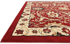Unique Loom Espahan Collection Area Rug - Cape Cod (8'Square, Red/ Beige)