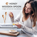 7 PCS Small Wooden Spoons, 5.8 Inch Honey Spoons for Tea, Beech Wooden Honey Teaspoon for Coffee, Little Tiny Wood Spoons, Bamboo Table Spoon for stirring, Wooden Spoons for Utensils Set