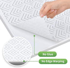 Shelf Liner for Kitchen Cabinets Non Adhesive Drawer Liner Non-Slip Thickened Shelf Liner Paper Strong Easy to Clean for Tool Box Refrigerator with Knife and Tape Measure,Silver Arrow,11.8 x 118 in