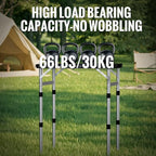 GARLLEN Camping Table with Waterproof High-Density Plastic Tabletop, 3 Adjustable Height Portable Folding Picnic Table, Aluminum Frame Outdoor Table for BBQ, Camping, Indoor Use, 22.8" L x 15.7" W