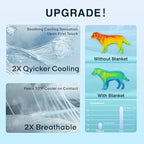 Zonli Premium Cooling Blanket for Dogs-Lightweight Fluffy Pet Throw & Bed Cover,Cooling Mat for Dogs,Cats&Puppies - Breathable,Durable Summer Blanket-Oversized 39"×55" Pet Pad, Machine Washable (Blue)