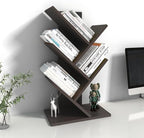 Godferyxin Book Tree Bookshelf, 5-Tier Wood Bookshelf Tree Bookcase
