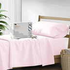 Mayfair Linen 500 Thread Count Twin XL Cotton Sheets - 3 PC Twin XL Size Bed Sheet Set Cotton (Blush), Soft, Cooling, Sateen Hotel-Quality 16" Deep Pocket Bedsheet for Hot Sleepers (Fits 18" Mattress)