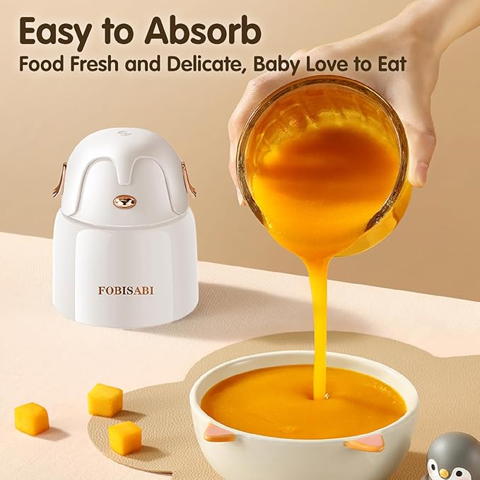 Baby Food Maker - Processor & Blender for Fresh Meals, Fruits, Veggies, Meat & Puree (White)