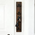 Vertical Key Holder for Wall, Vertical Wooden Key Rack Organizer for Home and Garage Entrances, Space Saving Entryway Organizer for Keys