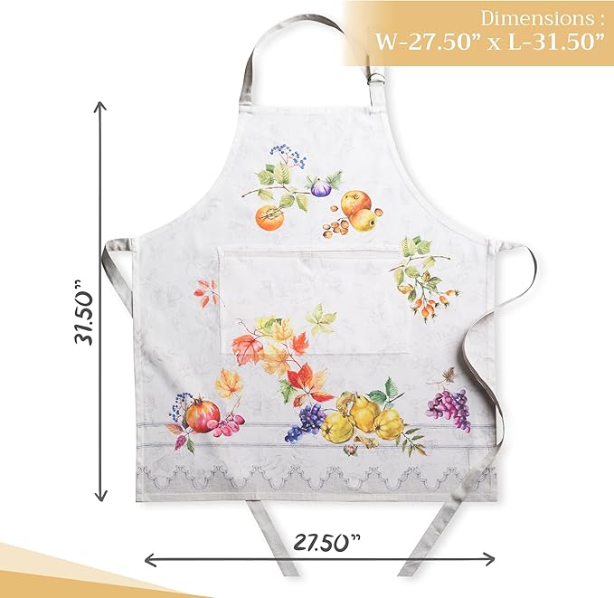 Maison d' Hermine 100% Cotton Apron for women with Pocket Kitchen Chef Apron for Men Cooking Mothers Day Gifts