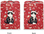 Coffee Maker Cover - Christmas Cat Dust Protector - Small Mixer Machine Covers - Washable Foldable