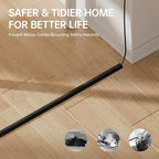 Delamu 85in Adhesive Cord Hider Wall, Mounted TV Cord Cover Kit, Multiple Cable Raceways for Wall Corner, Wire Cover Hiders for 2-3 Cables, 1.57" W X 0.59" H, Black