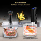 INKBIRD WIFI Sous Vide Cooker Bundle with 30 Sous Vide Bags and Pump,1000 Watts Sous Vide Starter Kits, Recipes on APP,1000W Sous-Vide Machine for Steak and Sous Vide Bags Package