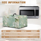 Microwave Oven Cover, Flower Heat-Resistant Waterproof Toaster Oven Dust Cover Universal for Most Microwaves Ovens Greaseproof Anti-Scratch Microwave Dust Covers