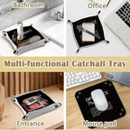 Nurse Appreciation Gifts，Teacher Appreciation Gifts for Teacher Nurse Mentor Boss Leader PU Leather Jewelry Tray, Nightstand Organizer for Rings,Watches,Keys, 7.87x7.87