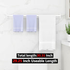 Bath Towel Racks for Bathroom, Stainless Steel 30Inch Hand Towel Bars, Bathroom Towel Holder Wall Mounted, Towel Rods, White, Easy to Install