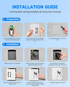 Recessed Outlet Box for Wall Mount TV, Behind TV Outlet Box with Dual Power Receptacle, in Wall Cable Management Kit, TV Cord Hider for Home Office, White