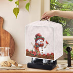 Christmas Coffee Maker Cover, Cute Snowman Cardinal Coffee Dust Protector Washable Foldable