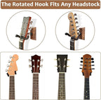 SNIGJAT 2 Pack Hardwood V-Shaped Guitar Holder Wall Mount - Hangs Acoustic, Electric & Bass Guitars