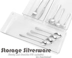 3 Pack Large Clear Plastic Drawer Organizer Tray Cutlery Utensil Makeups Drawer Organizers 15" X 6"