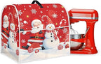 Santa Claus Mixer Cover for Kitchen Aid 4.5-5 Quart Stand Mixers, Universal Kitchen Appliance Dust Cover Washable Dustproof Cloth Cover with Pocket for Kitchenware Gift for Christmas